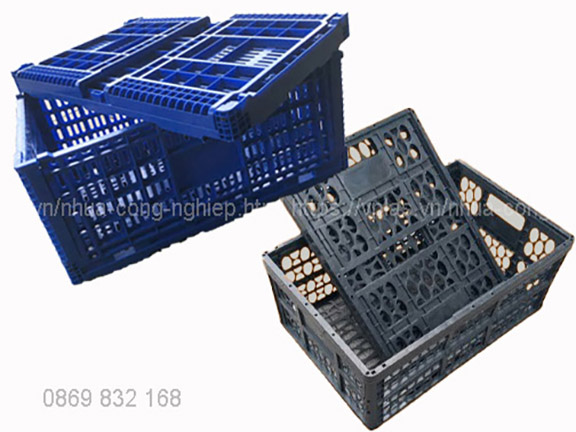 Hộp nhựa gấp gọn đựng đồ gia dụng, dùng trong sản xuất