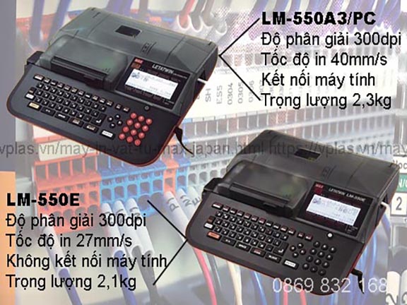 So sánh máy in đầu cốt Max - Nhật Bản LM-550A3 và LM-550E